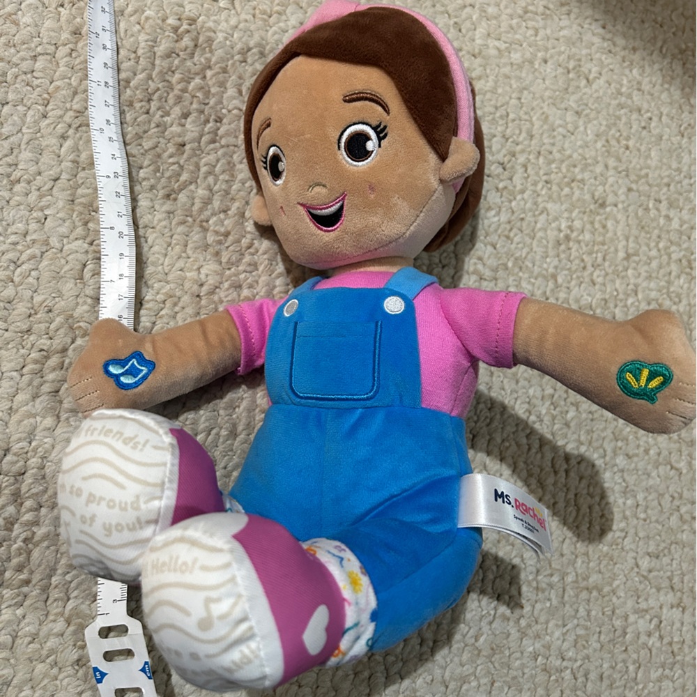Miss Rachel Plush Doll with Pink and Blue Outfit speak & sing working